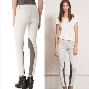 NWT: Rag & Bone Jodhpur Winter White & Grey Jeans